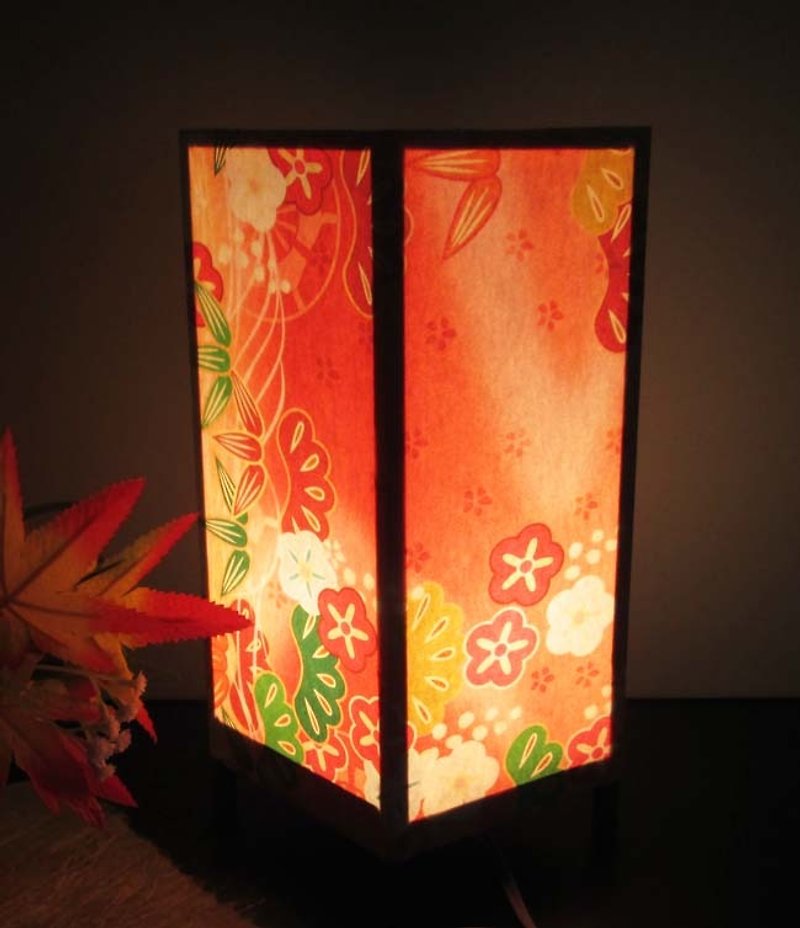 Japanese Pattern · Shochikui Kanan Mai Fan «Dream Light» Serene and Healing Shining Light Stand - Lighting - Paper Orange
