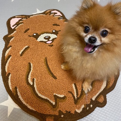 Pomeranian Dog Rug Ourdoor Carpet - Peto Rugs