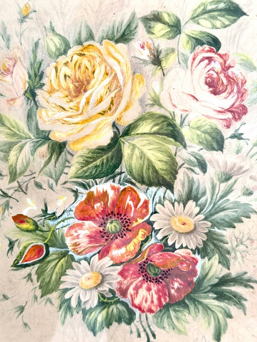1880-1890 フランスアンティーク 静物画の油絵」ココン
