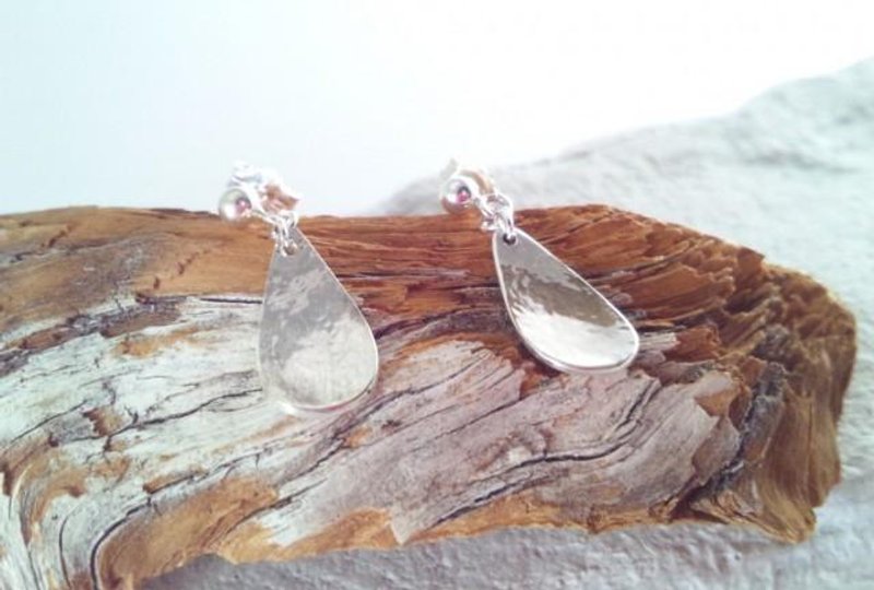 ◇ Silver Drop 2 ◇ Earrings / Clip-On - ต่างหู - โลหะ สีเงิน