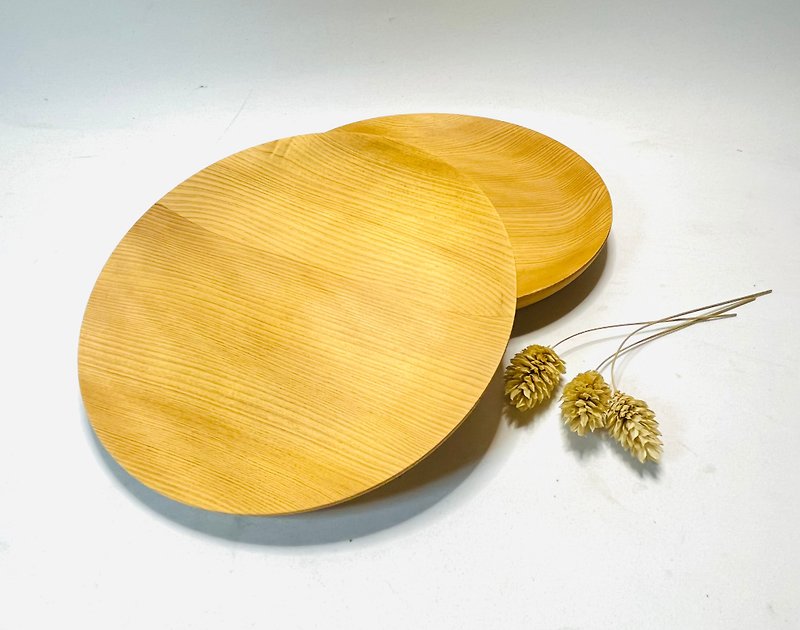 檜木淺碟 - 盤子/餐盤 - 木頭 橘色