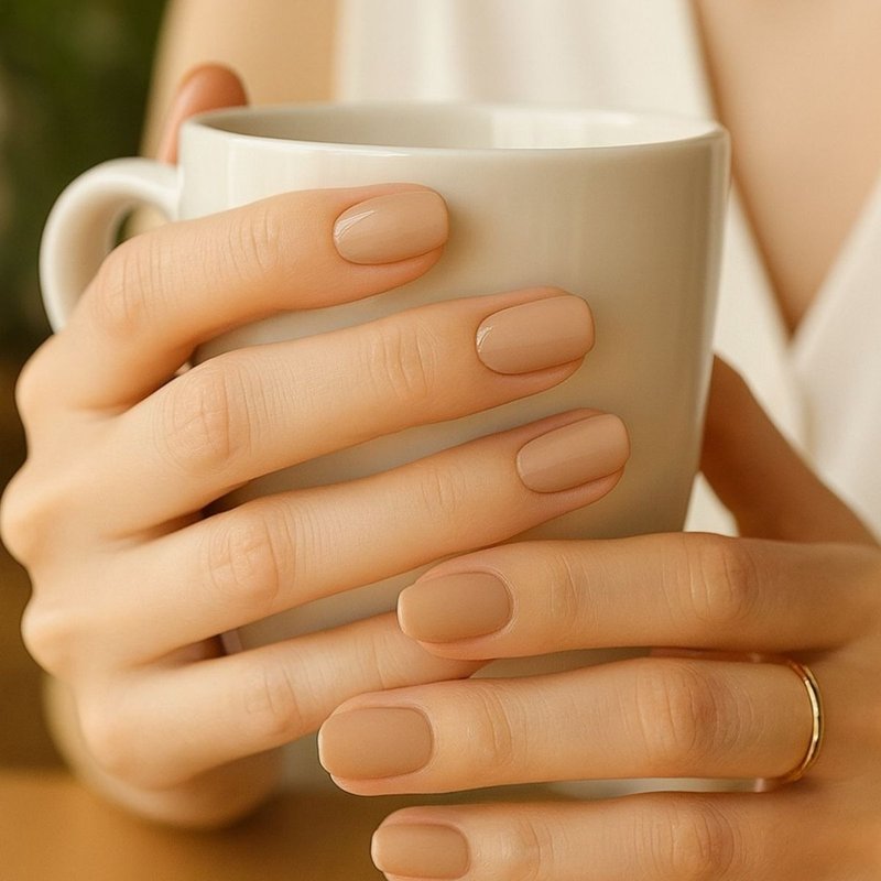 雪酪拿鐵 #727 美甲凝膠 Gel Nail Polish - 指甲油/指甲貼 - 其他材質 卡其色