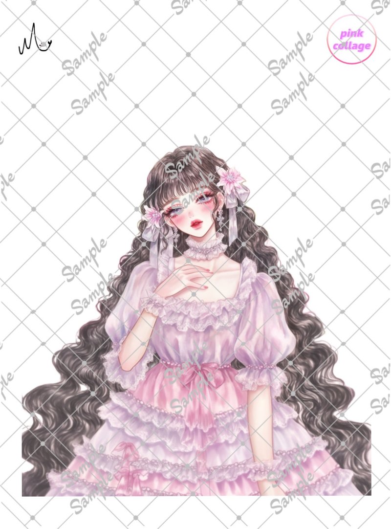 オリジナル人物ステッカー期間限定pinkシリーズ9月10日まで - 貼紙 - 紙 
