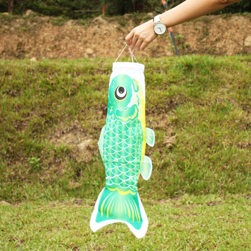 Taiwan Fish Flag 60 CM (Green) - Items for Display - Polyester Green