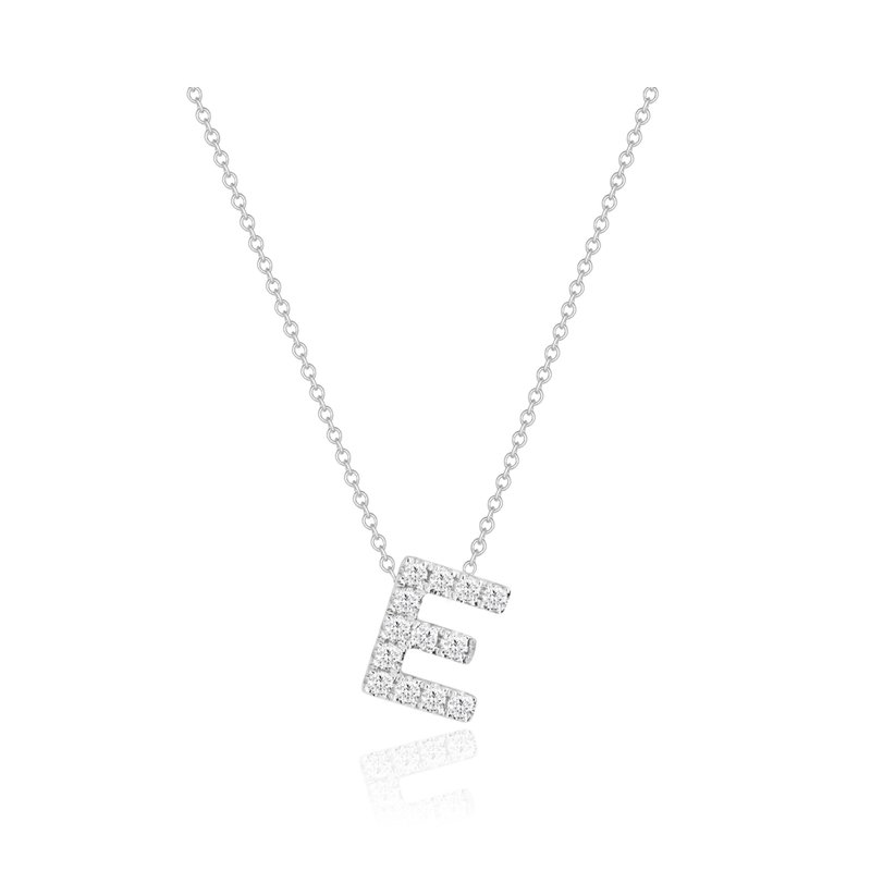 E-Alphabet Necklace | 14K Gold Real Diamond Necklace - Necklaces - Diamond 