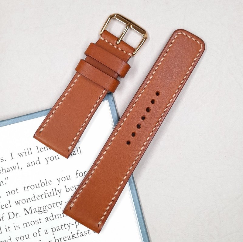 Handmade leather strap (classic) - camel - Watchbands - Genuine Leather 