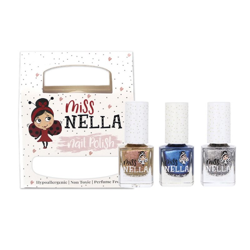 British [Miss NELLA] Water-based removable safe nail polish for children - Carnival Christmas Eve 3 entries - Nail Polish & Acrylic Nails - Other Materials Multicolor