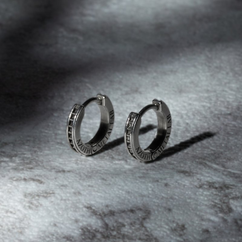 Azoth | Greek Temple Earrings Doric - Earrings & Clip-ons - Sterling Silver Silver