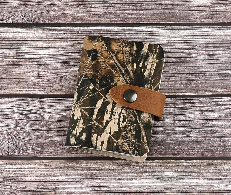 (U6.JP6 handmade leather goods) Camouflage leather / card sets, credit card, card storage bag, credit card holder, business card this - ID & Badge Holders - Genuine Leather 