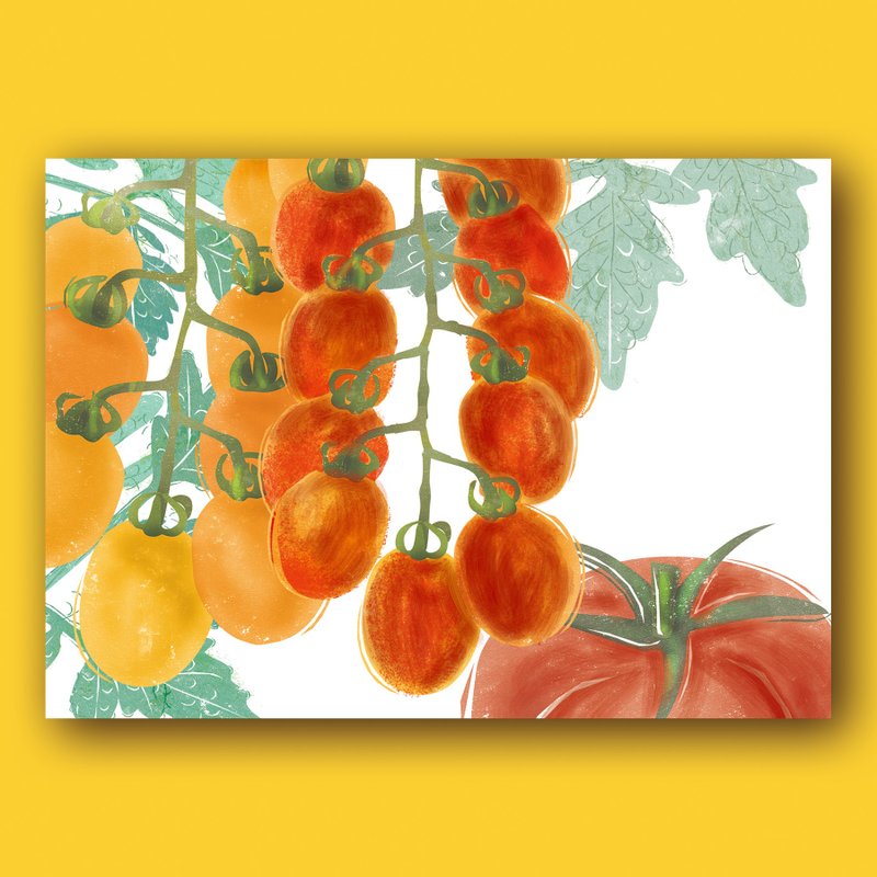 植物與蔬菜明信片 - 卡片/明信片 - 紙 綠色