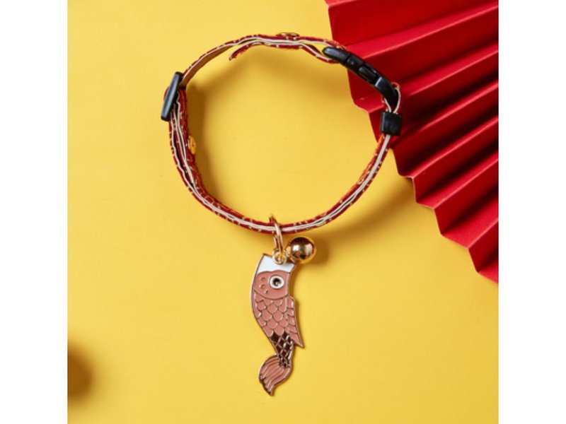 [iC Original] Handmade cat and dog silent collar Japanese-style carp streamer - ปลอกคอ - วัสดุอื่นๆ 