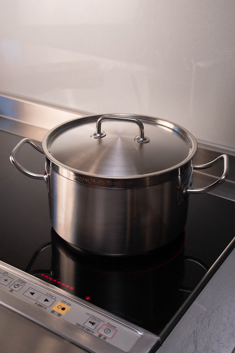 [Sambonet] Italian-made Professionale Stainless Steel double-eared soup pot 20cm - with lid - Pots & Pans - Stainless Steel 