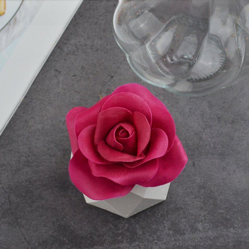 紅玫瑰 水晶擴香 Red Rose aroma stone - 擺飾/家飾品 - 其他材質 粉紅色