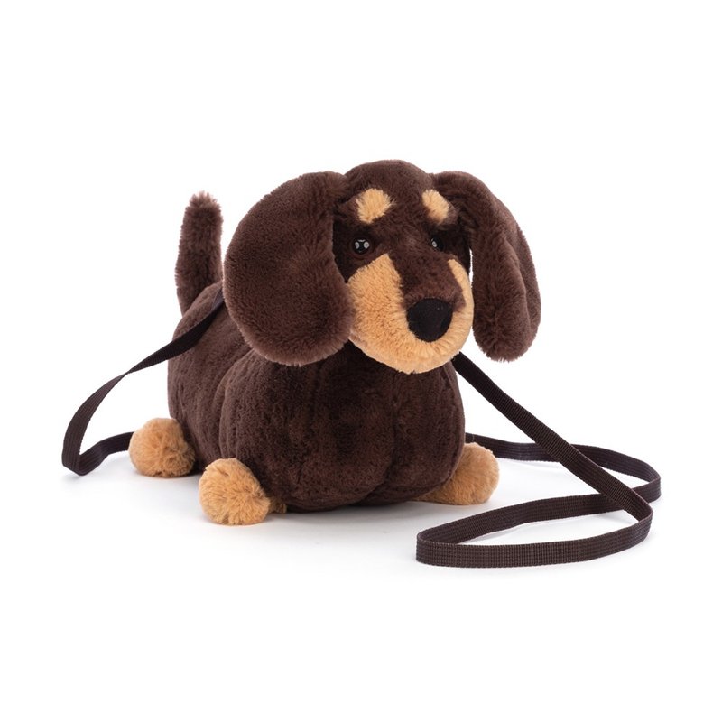 斜背包 - Otto Sausage Dog 臘腸狗/犬斜背包 - 側背包/斜背包 - 聚酯纖維 咖啡色