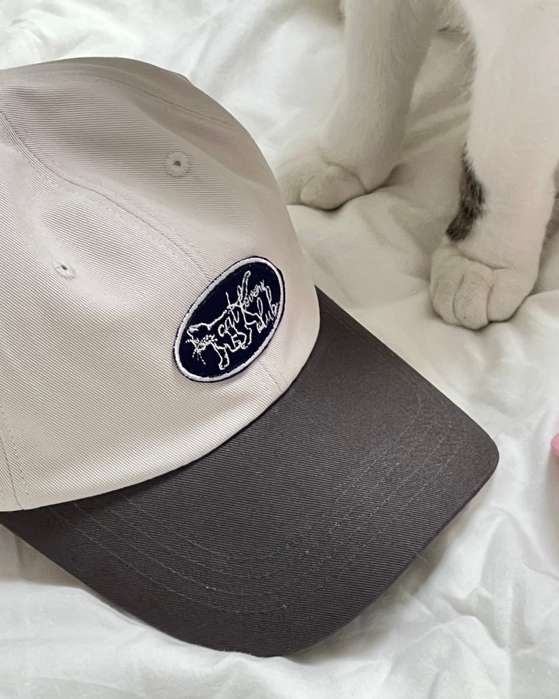 CAT LOVERS CLUB ball cap (tabby brown) - Hats & Caps - Cotton & Hemp 