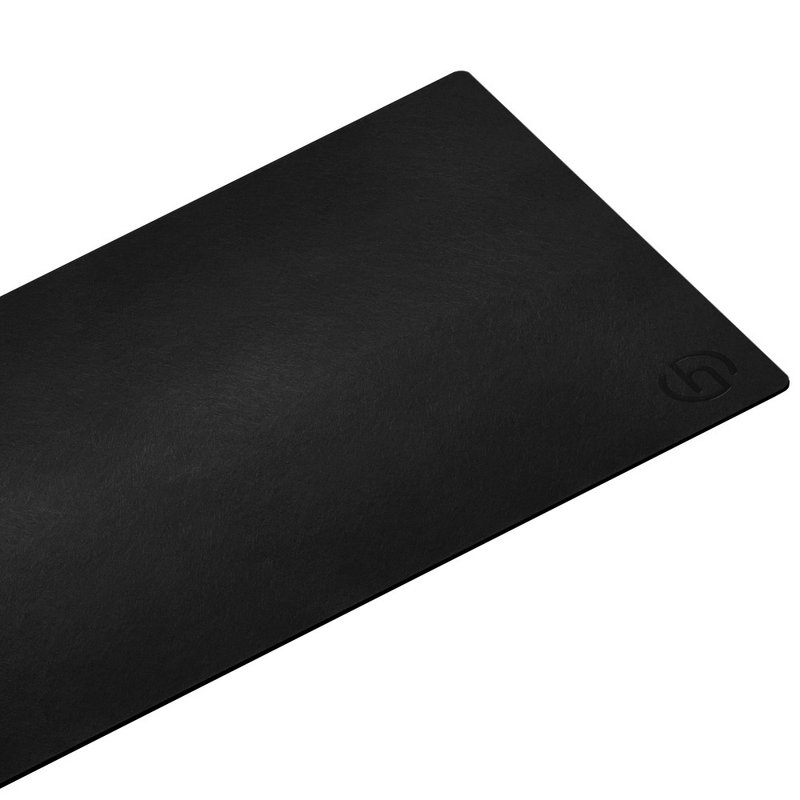 Classic Classic Leather Mouse Pad/Office Desk Pad - Dark Black (80x40cm) - แผ่นรองเมาส์ - วัสดุอื่นๆ 