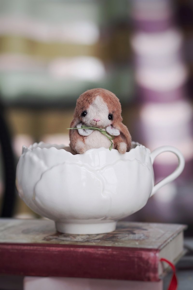 Pattern for sewing Miniatute teddy bunny 9 cm, PDF pattern with instructions - 手工藝教學/工具書 - 其他材質 