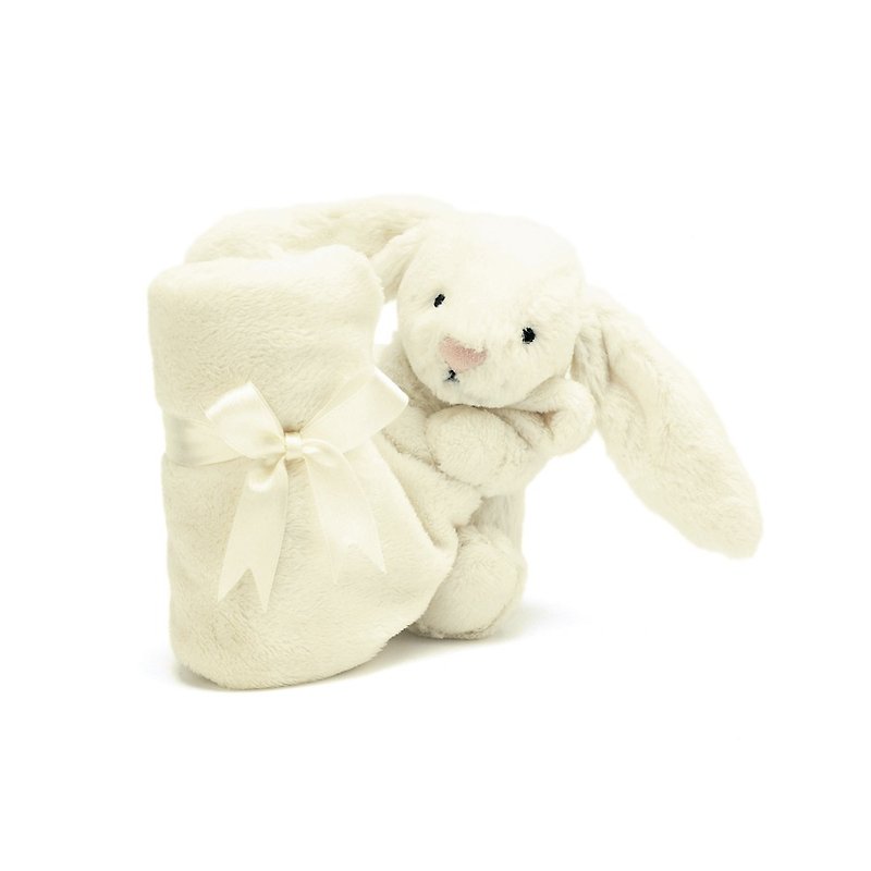 Bashful Cream Bunny Soother 兔子安撫巾 約33x33公分 - 公仔模型 - 聚酯纖維 白色