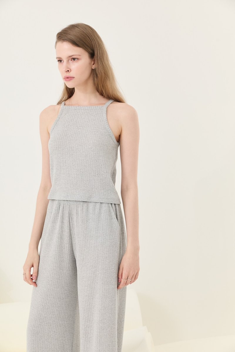 WISH halter tank - knit need - 女上衣/長袖上衣 - 其他材質 灰色