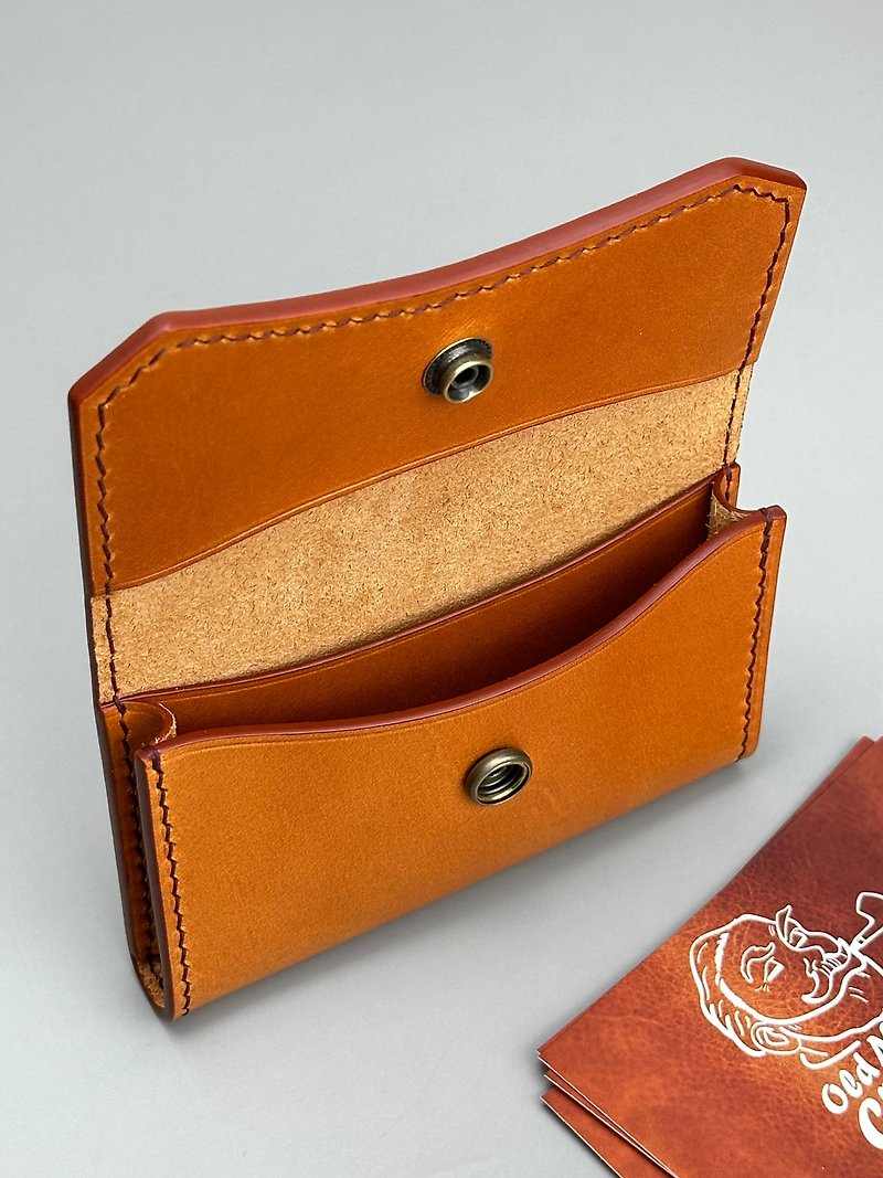 Business card box vegetable tanned leather - Card Holders & Cases - Genuine Leather 