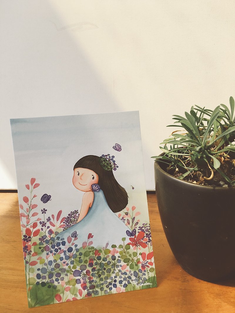 Story Postcard-Princess Kada Series-Surrounded by Butterflies - การ์ด/โปสการ์ด - กระดาษ หลากหลายสี