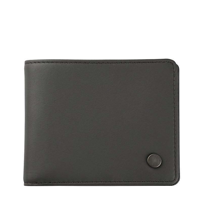 LEONARD short clip _Slate / Stone gray - Wallets - Genuine Leather 