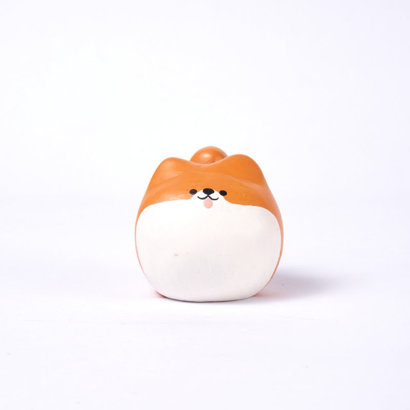 Rou 圓圓的柴犬木雕 - 擺飾/家飾品 - 木頭 橘色