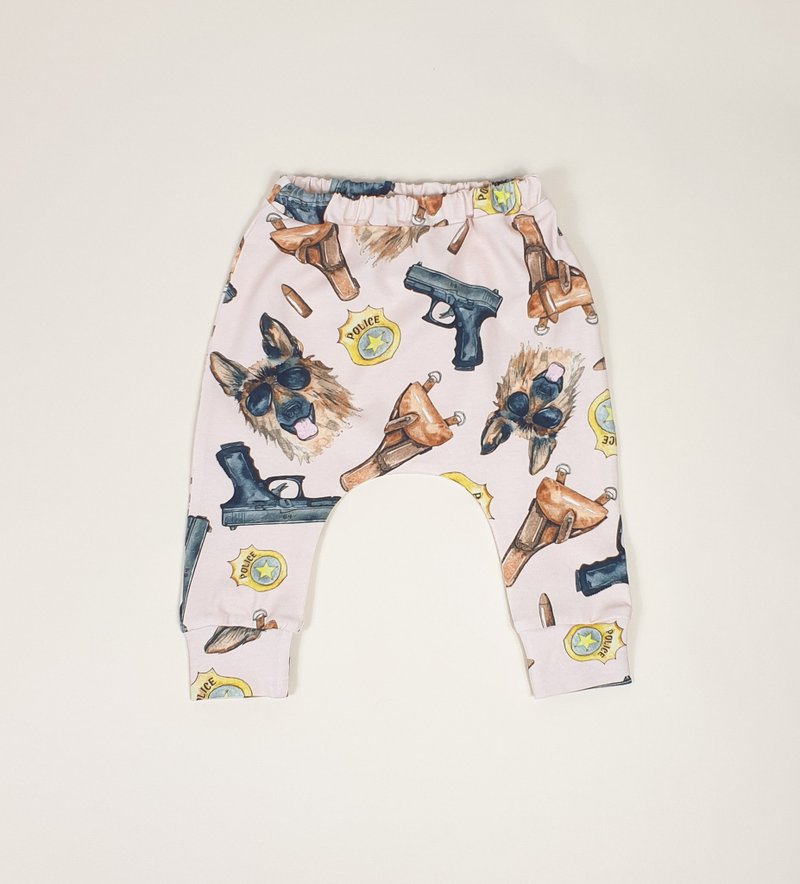 Policeman baby pants, baby leggings, baby girl pantst,baby boy pants,baby outfit - 男/女童長褲/短褲 - 棉．麻 多色