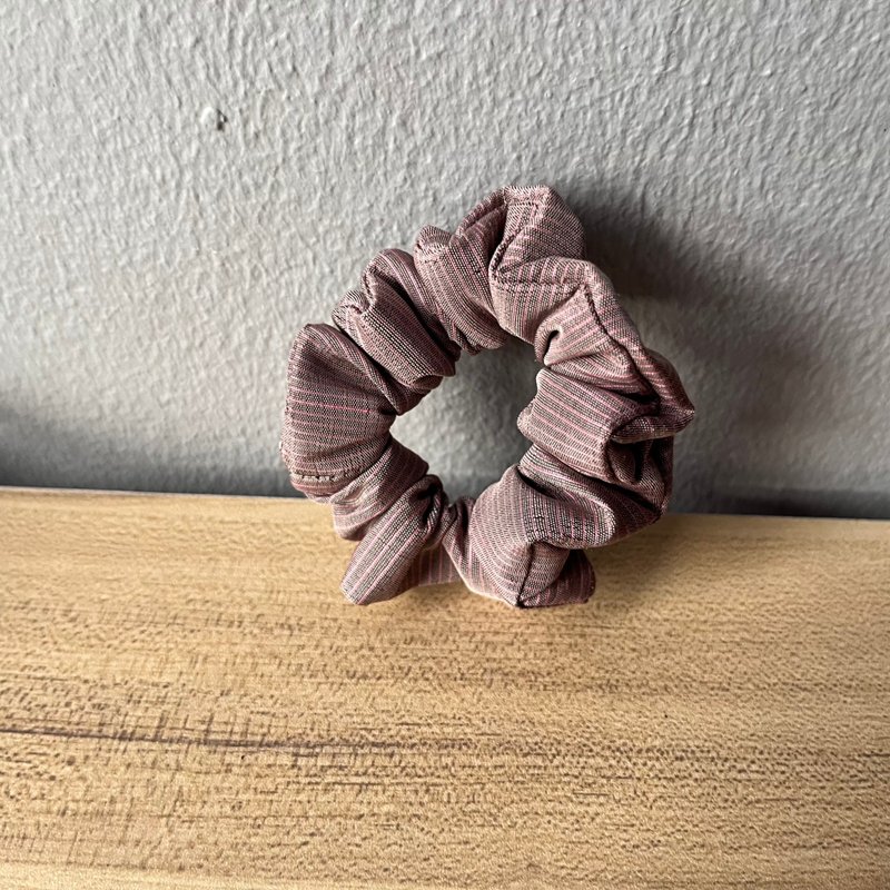 Hair donut, straight pattern, gray - Hair Accessories - Silk Gray