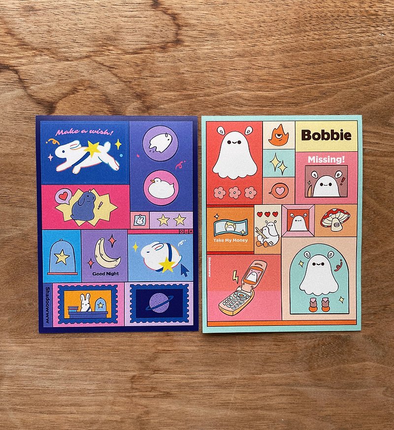 Wishing Rabbit/Bobbie Daily Stickers I Arrange Pocket Book Good Friends - สติกเกอร์ - กระดาษ หลากหลายสี