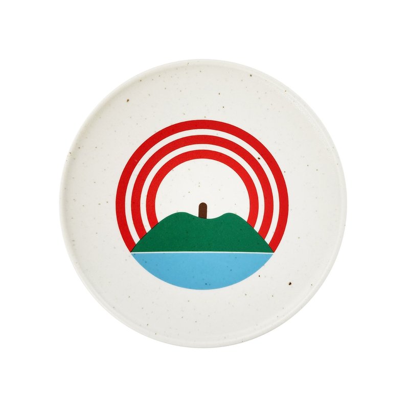 Apple Island_17cm Korean Tableware - 盤子/餐盤/盤架 - 瓷 白色