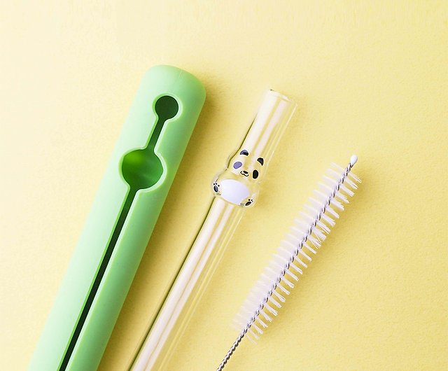 Panda Shaped Glass Straw Set - Shop GOODGLAS Reusable Straws - Pinkoi