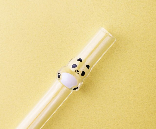 Panda Shaped Glass Straw Set - Shop GOODGLAS Reusable Straws - Pinkoi