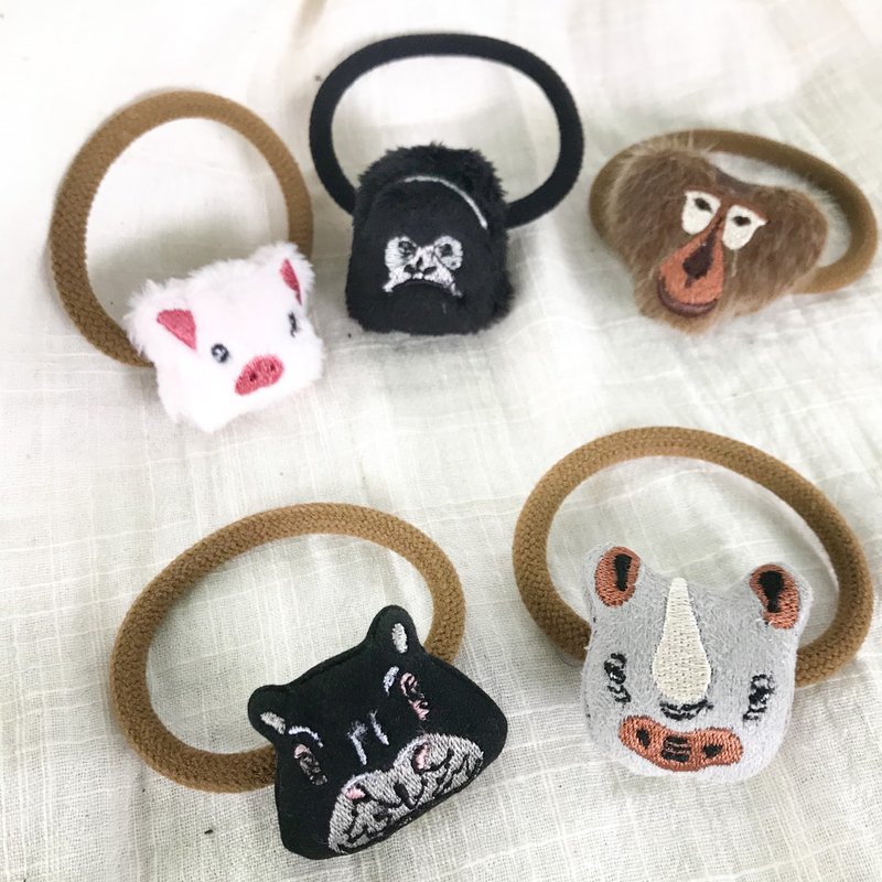 Hair ties herbivore team  / rubber band / hair organizer - 髮圈/髮夾 - 聚酯纖維 