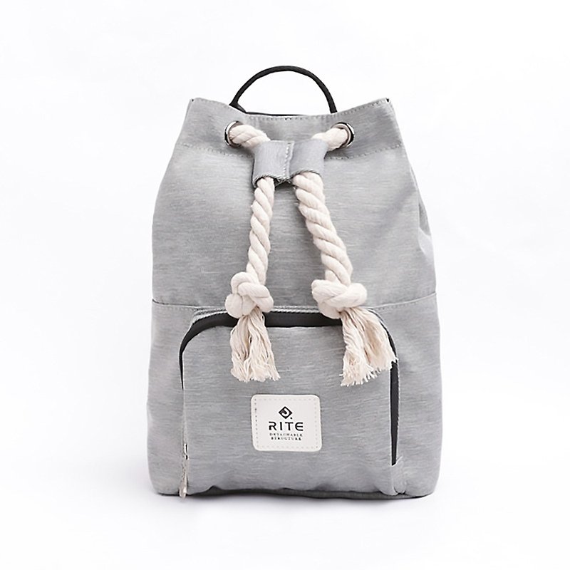 [RITE] Le Tour Series - Dual-use Boxing Back Backpack - Gray Ash - Backpacks - Waterproof Material Gray