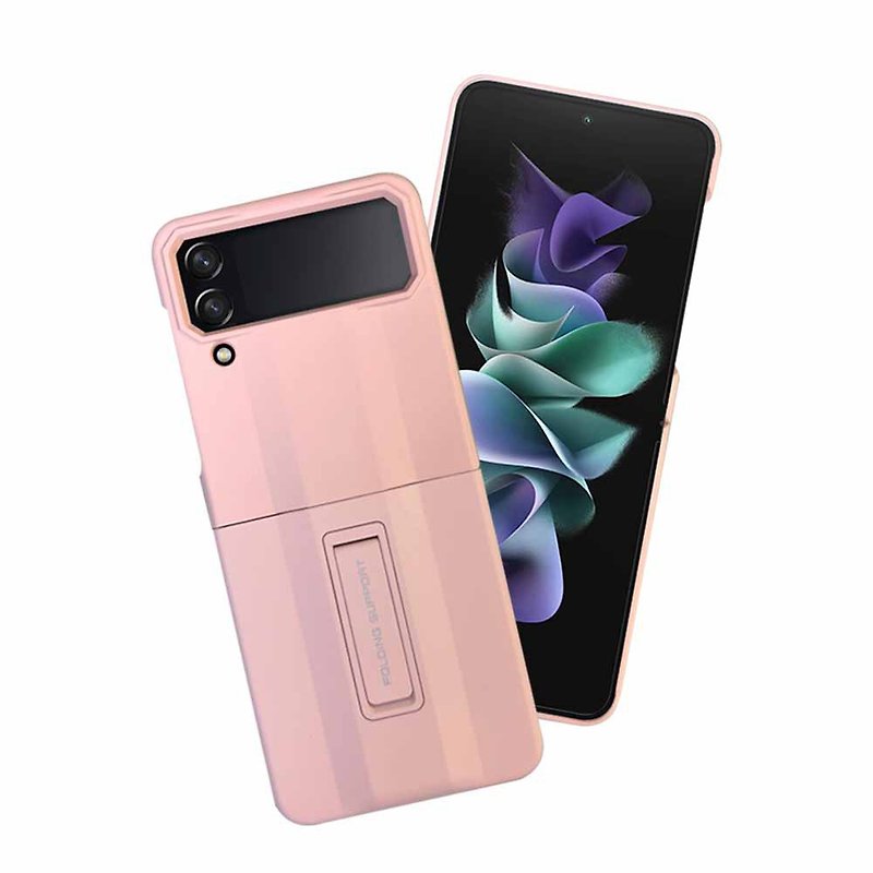 CASE SHOP SAM Z Flip 4 超薄站立保護殼-粉 - 手機殼/手機套 - 其他材質 粉紅色