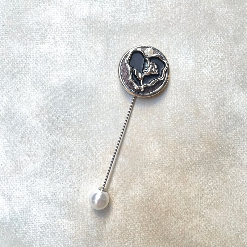 Vintage series | Give you my heart | Pin/Brooch - Brooches - Other Metals Silver