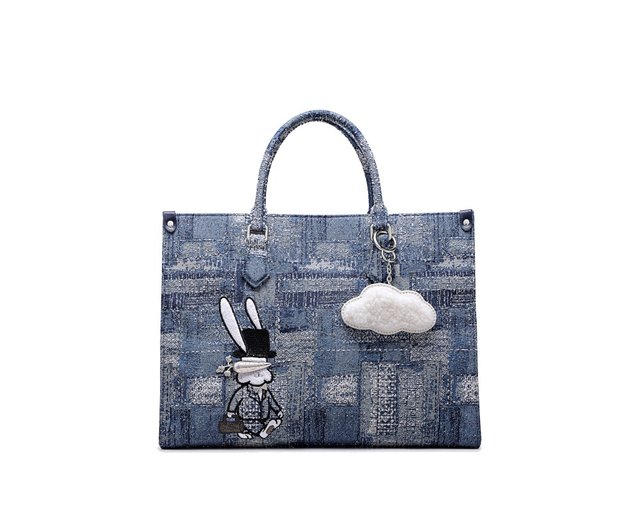 Denim and leather online handbags