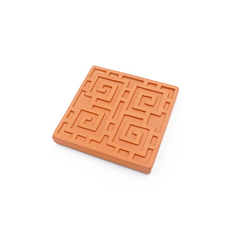 回紋 磚雕杯墊 - 杯墊 - 其他材質 