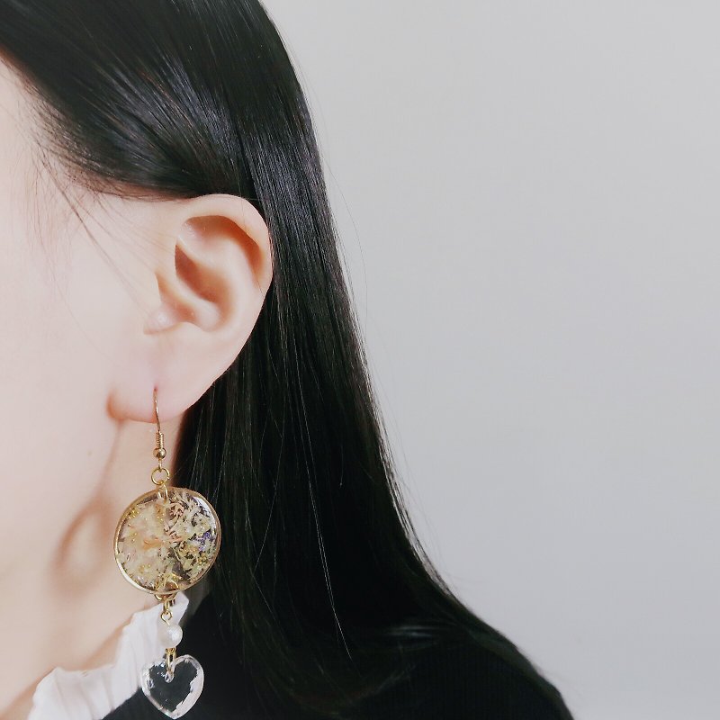 Fairy flower fire earrings - ต่างหู - เรซิน 