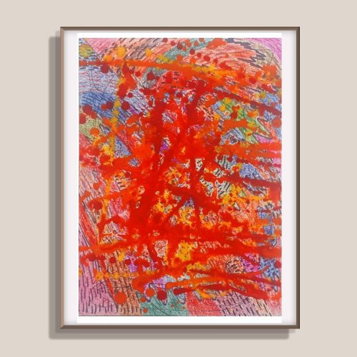 ジャクソン ポロック スタイルの抽象芸術鮮やかでカラフルな絵画