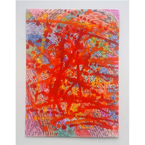 ジャクソン ポロック スタイルの抽象芸術鮮やかでカラフルな絵画