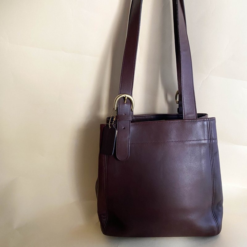 Second-hand Coach│Clutch│Handbag│Tote bag│Antique bag│Genuine leather│Girlfriend gift - Messenger Bags & Sling Bags - Genuine Leather Brown