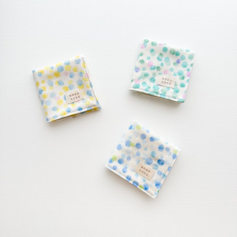 Soap bubble gauze handkerchief made in Japan with gauze and organic cotton - ผ้าเช็ดหน้า - ผ้าฝ้าย/ผ้าลินิน หลากหลายสี