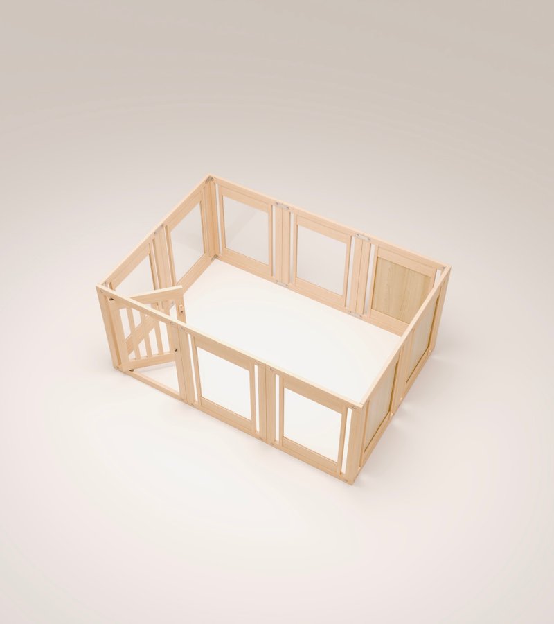 Achie-Dog playpen Indoor(Deluxe), Modern dog pen, wooden puppy, modular design - 寵物床 - 木頭 