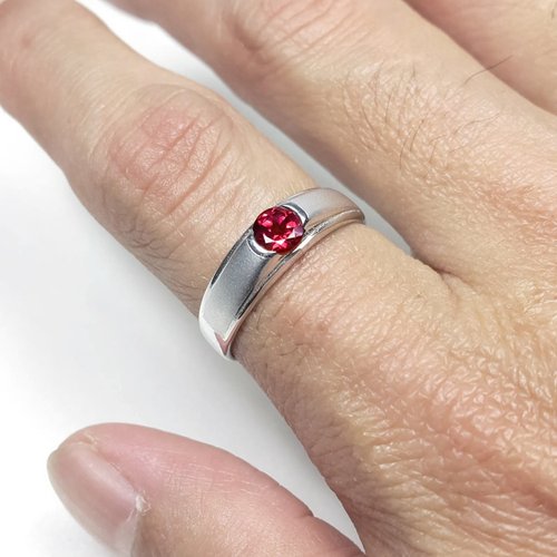 3.65 ct Natural red ruby ring silver sterling wedding ring size us 7.0 and free resize 2024 all size.