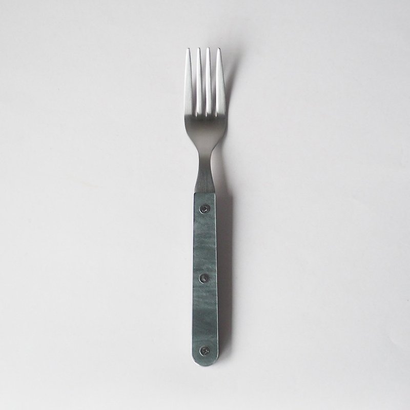 日本高桑金屬  日製大理石紋不鏽鋼餐叉-2入-多色可選 - 餐具/刀叉湯匙 - 不鏽鋼 灰色