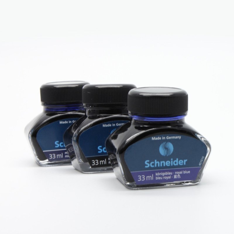 [Fountain Pen Ink] German brand quality Schneider ink non-carbon non-clogging pen bottle 33ml - น้ำหมึก - วัสดุอื่นๆ สีดำ