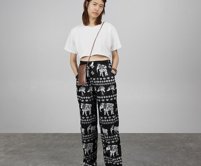Thai elephant pattern pants, Unisex, comfortable to wear, easy to