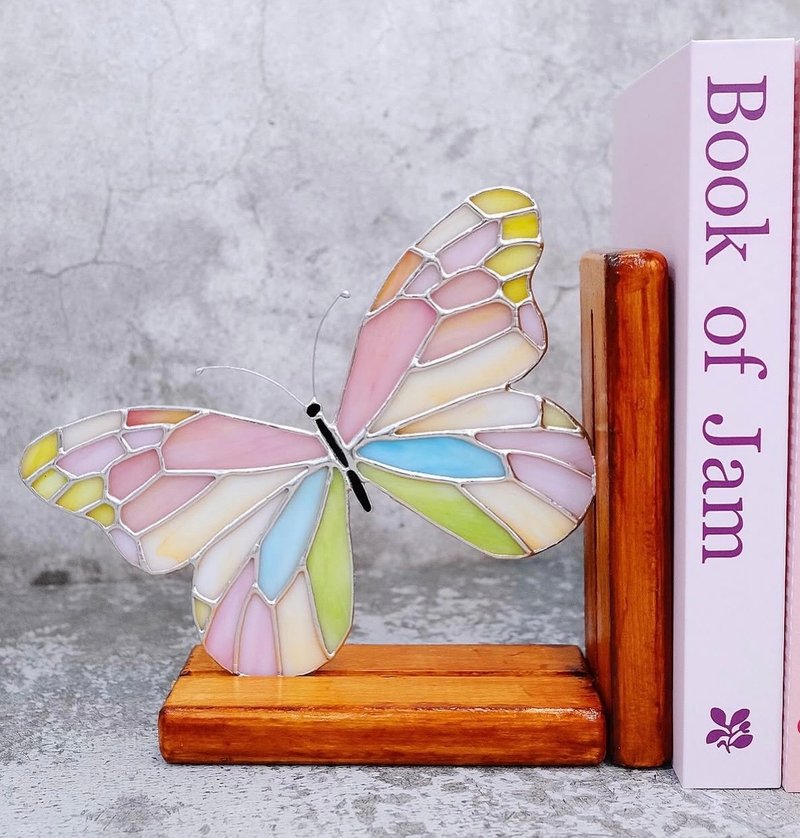 Large Butterfly Bookends - ชั้นวางหนังสือ - แก้ว 